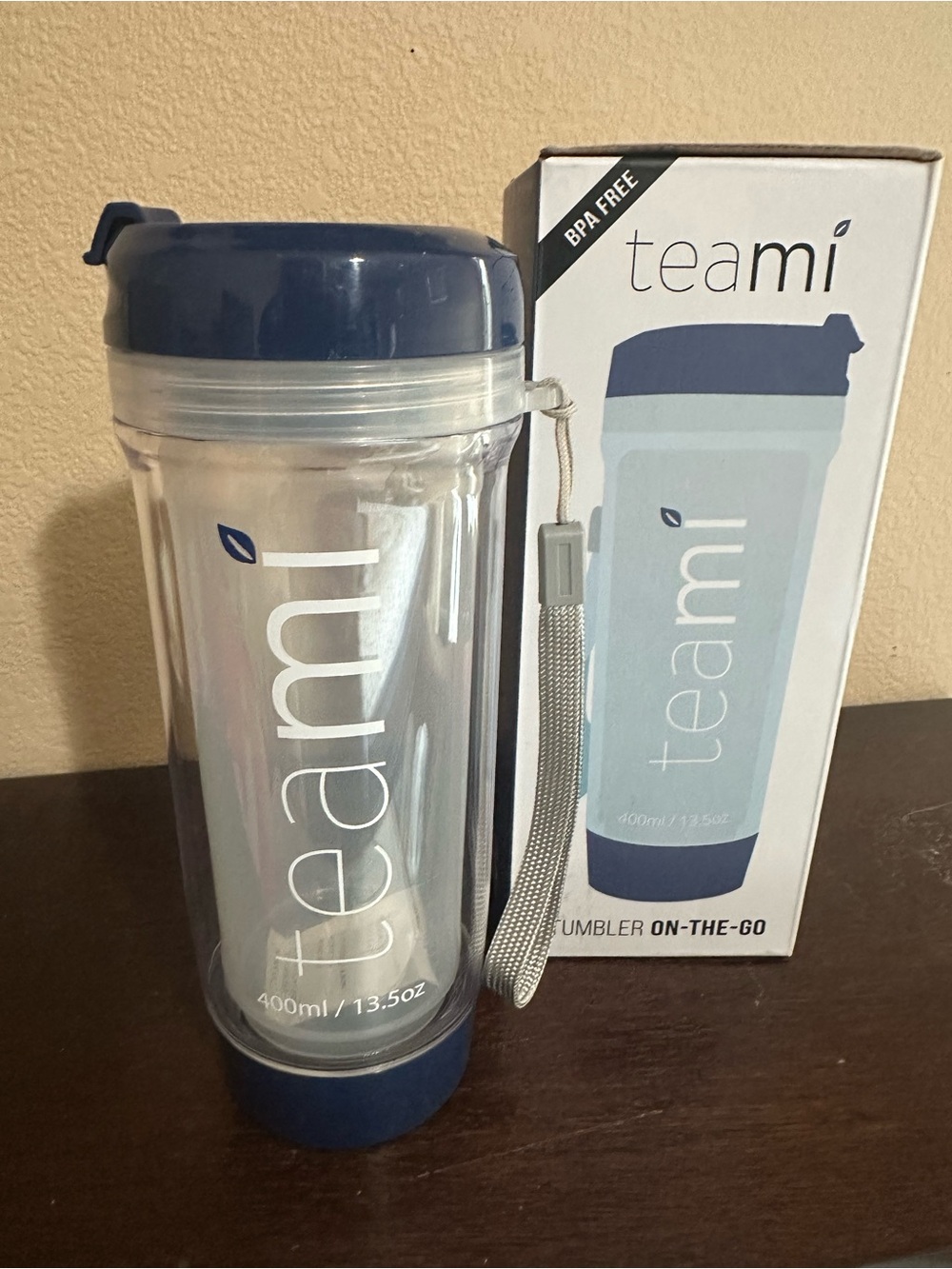 Teami On-The-Go Tumbler - Navy & Clear